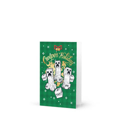 Minecraft Color Me Creeper Holiday Greeting Card