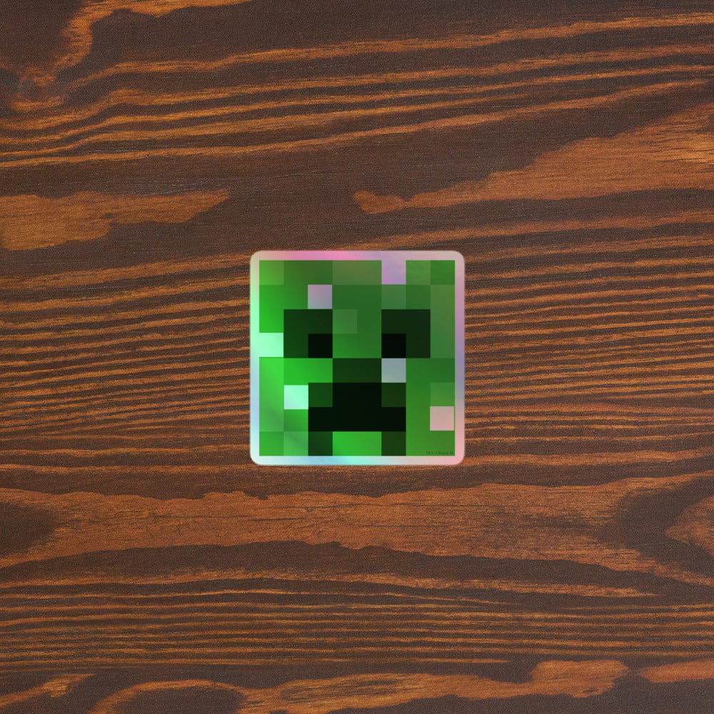 Minecraft Creeper Holographic Sticker