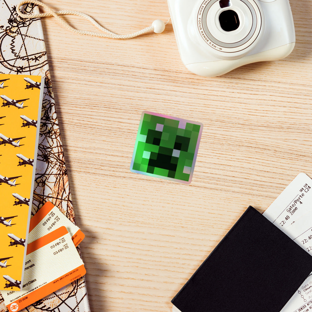 Minecraft Creeper Holographic Sticker