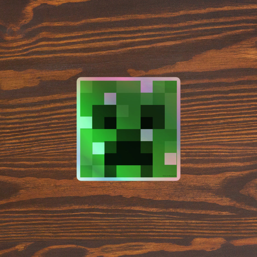 Minecraft Creeper Holographic Sticker