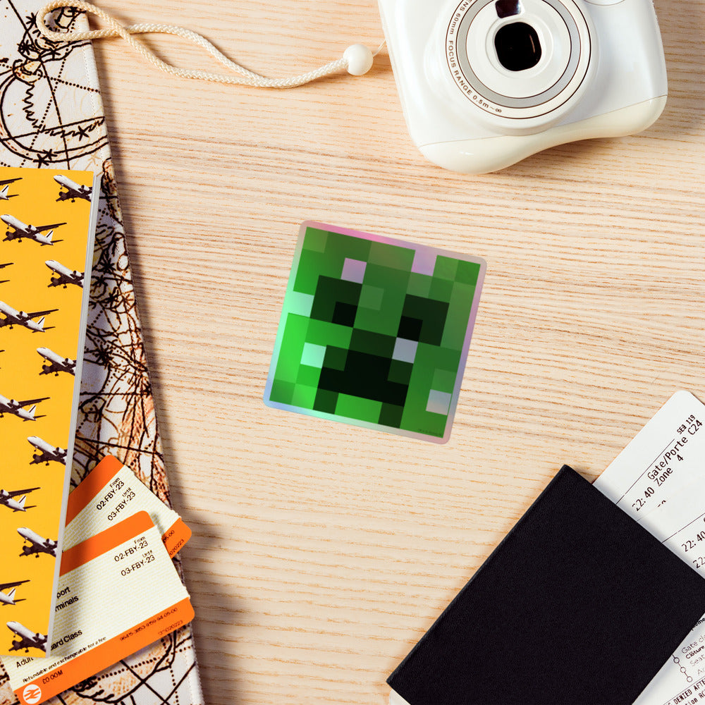 Minecraft Creeper Holographic Sticker