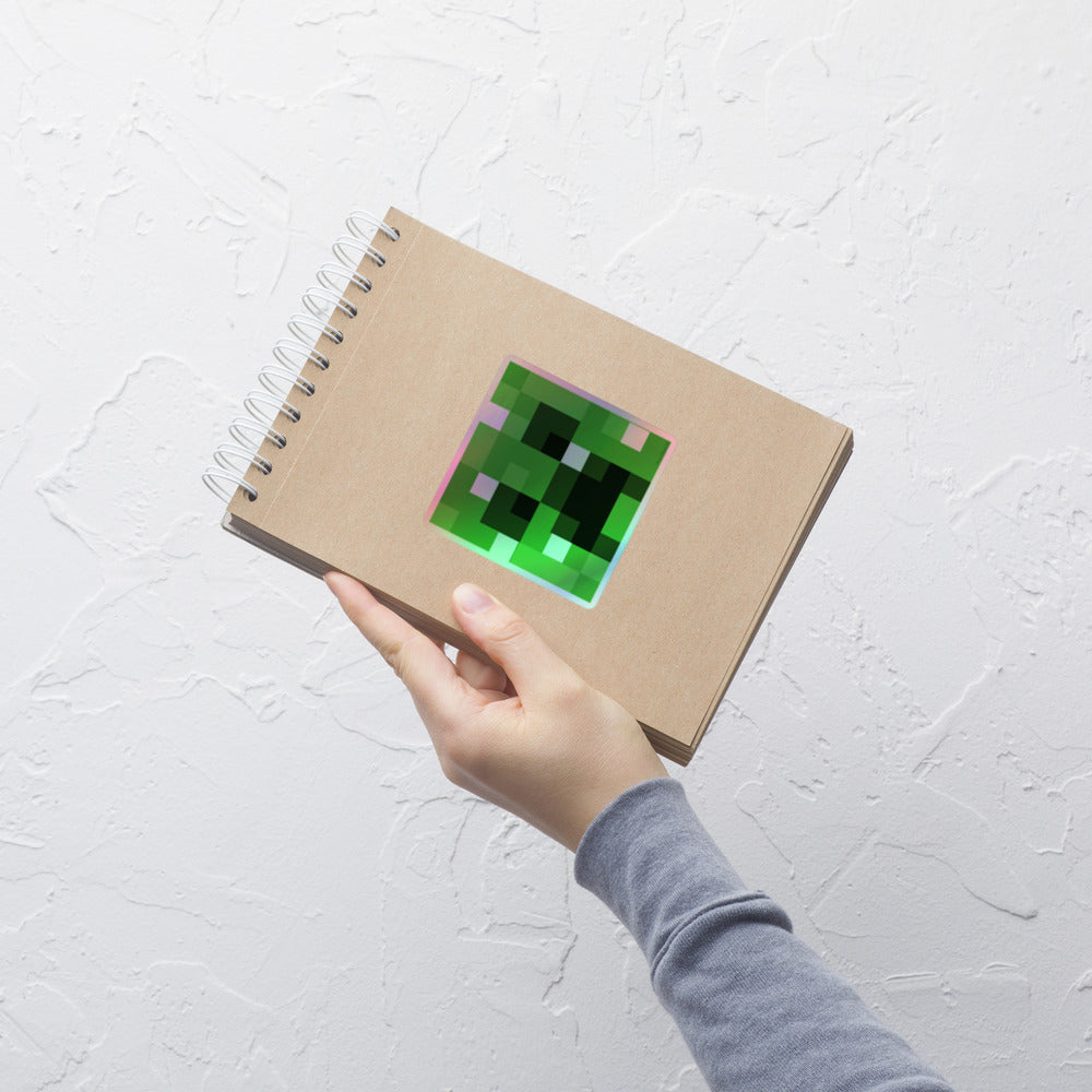 Minecraft Creeper Holographic Sticker