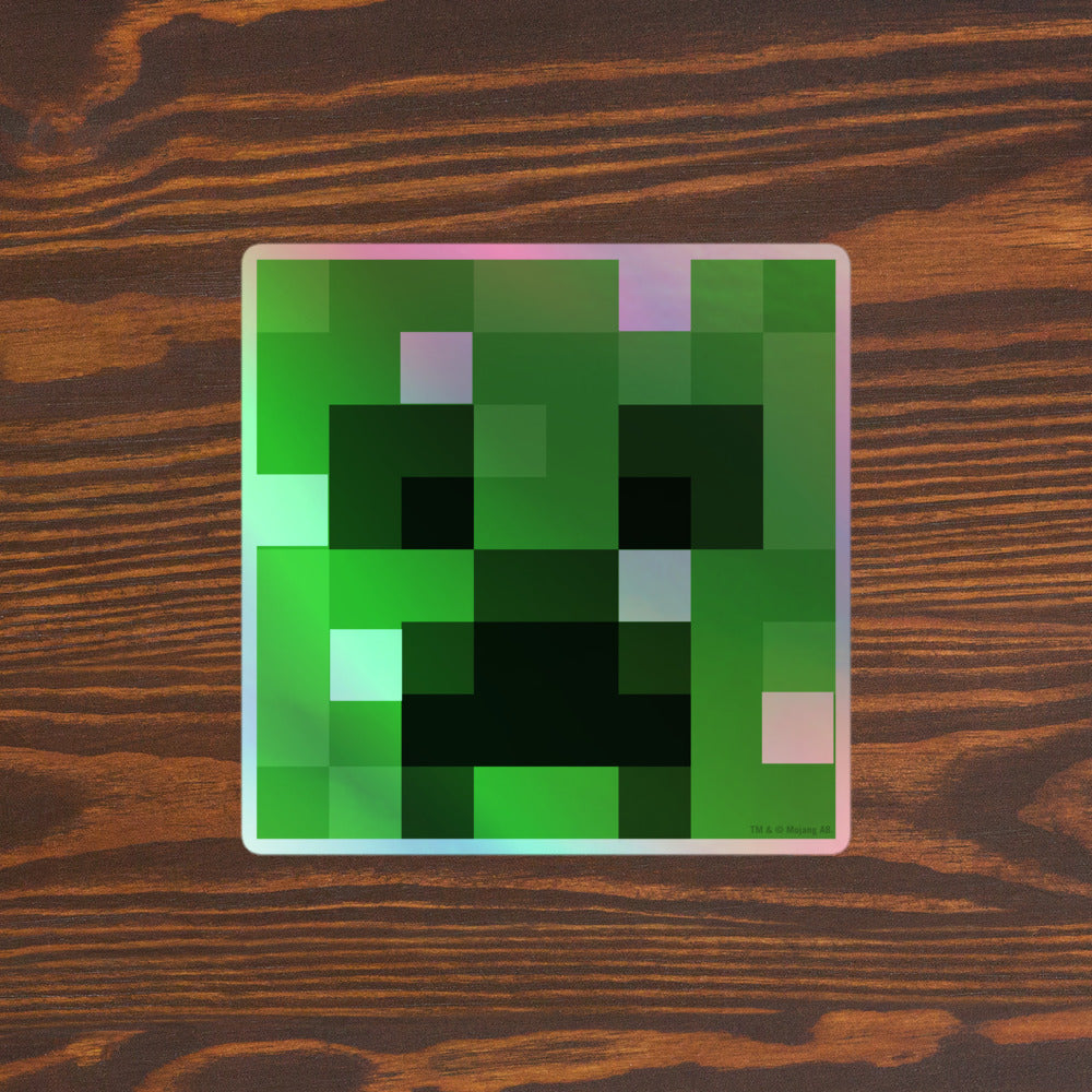 Minecraft Creeper Holographic Sticker