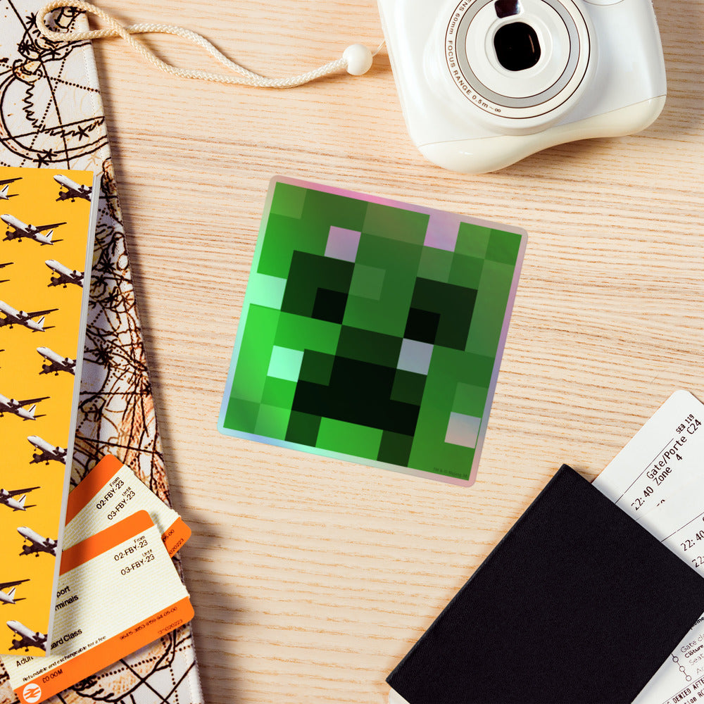 Minecraft Creeper Holographic Sticker