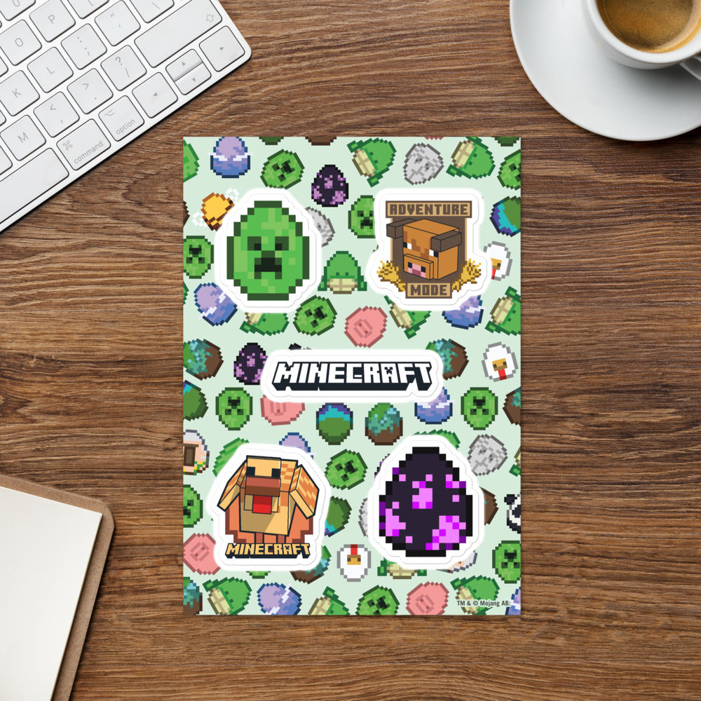 Minecraft Spring Egg Hunt Sticker Sheet