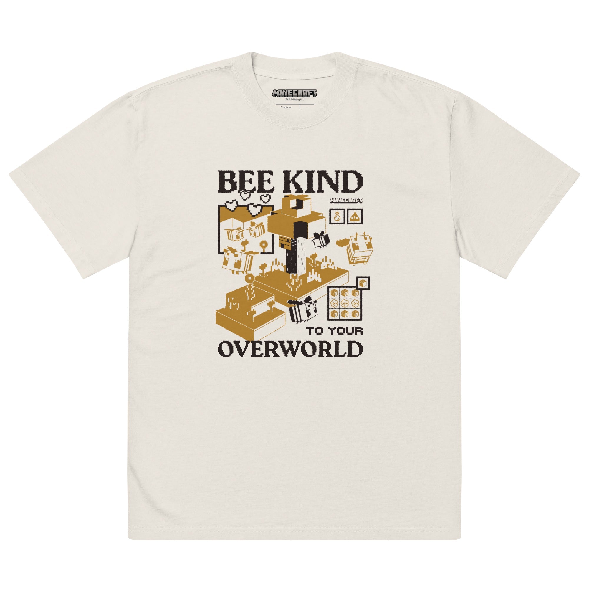 Minecraft Oversized T-Shirt Bee Kind to Your Overworld
