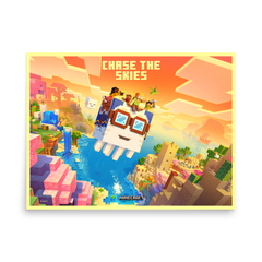 Minecraft Chase The Skies Premium Poster