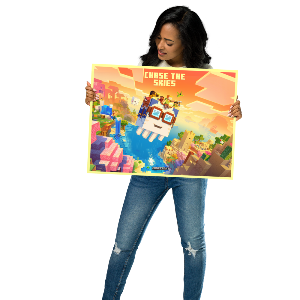 Minecraft Chase The Skies Premium Poster