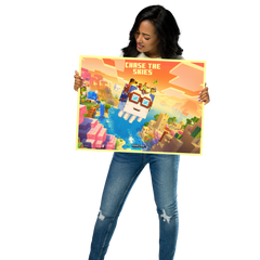 Minecraft Chase The Skies Premium Poster