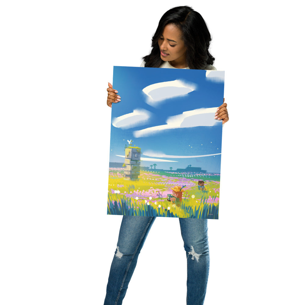 Minecraft Limited Loot Totem Field Premium Poster