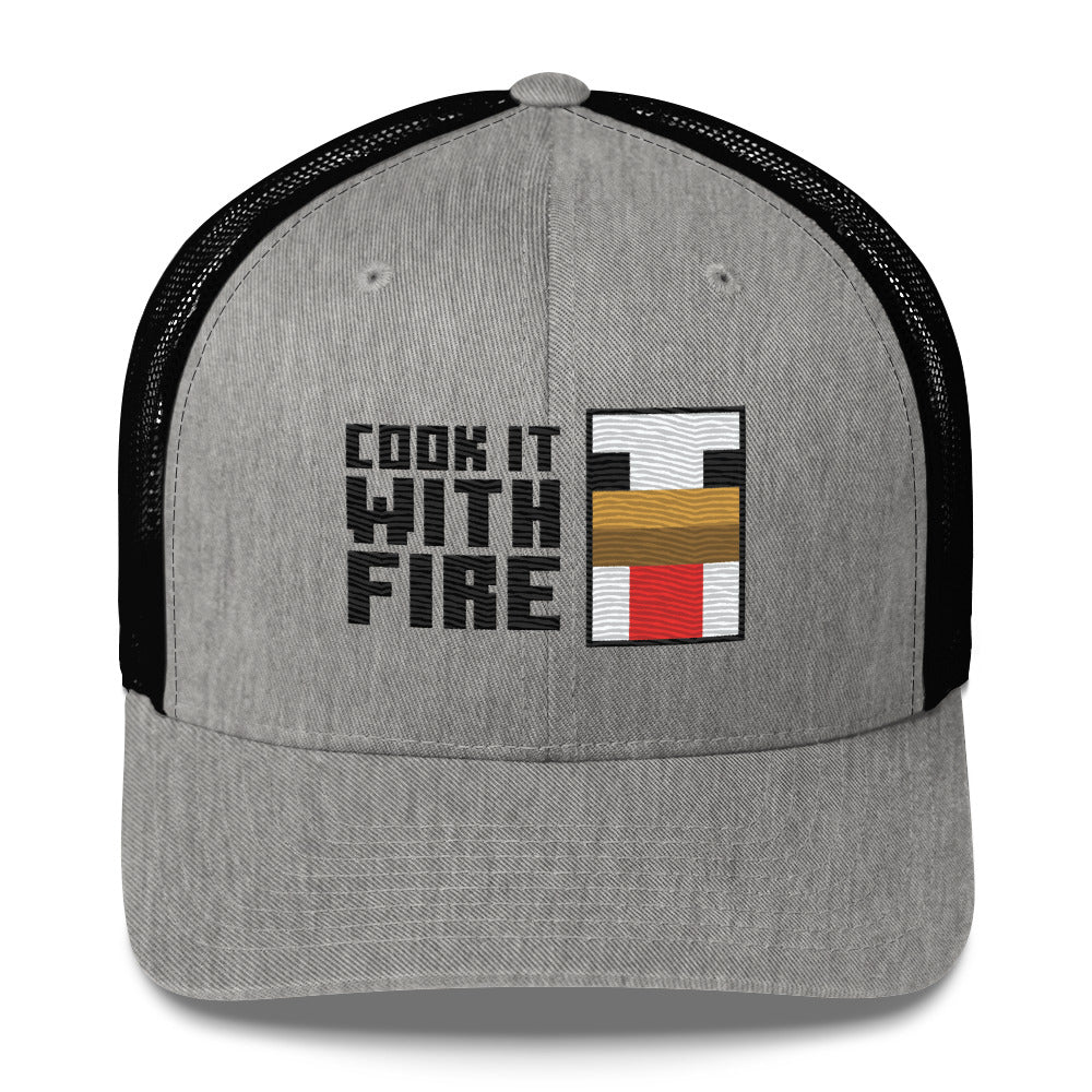 Minecraft Trucker Hat Cook It With Fire