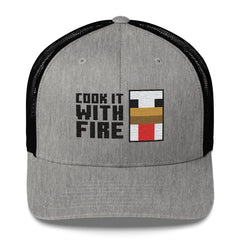 Minecraft Trucker Hat Cook It With Fire
