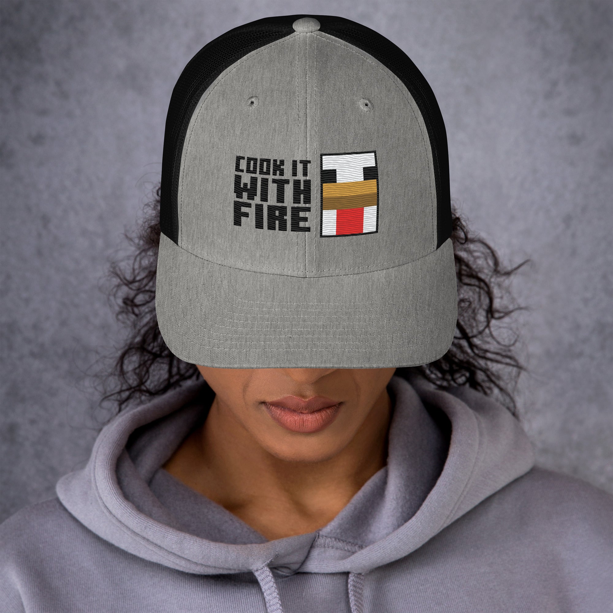 Minecraft Trucker Hat Cook It With Fire