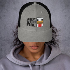 Minecraft Trucker Hat Cook It With Fire