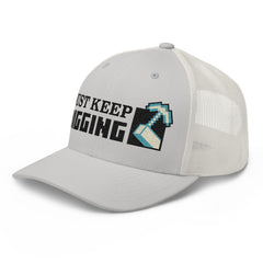 Minecraft Embroidered Trucker Hat Just Keep Digging