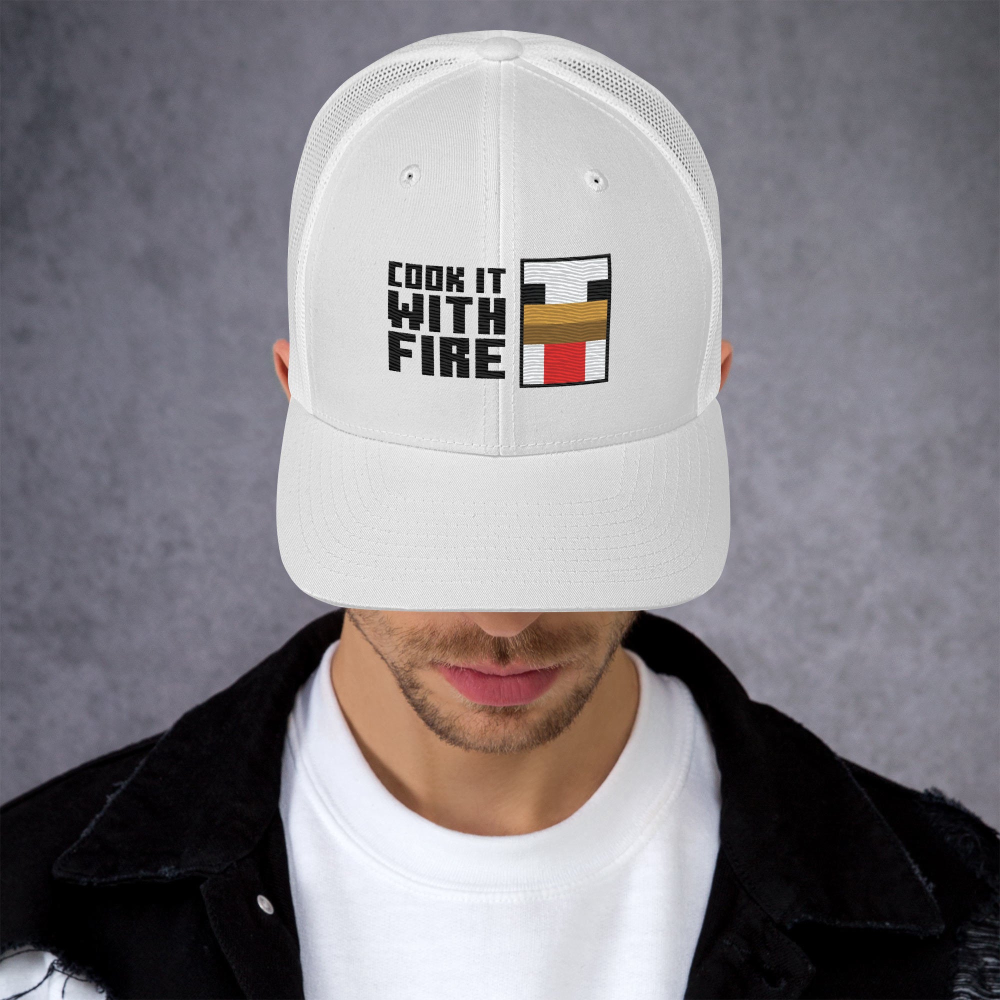 Minecraft Trucker Hat Cook It With Fire