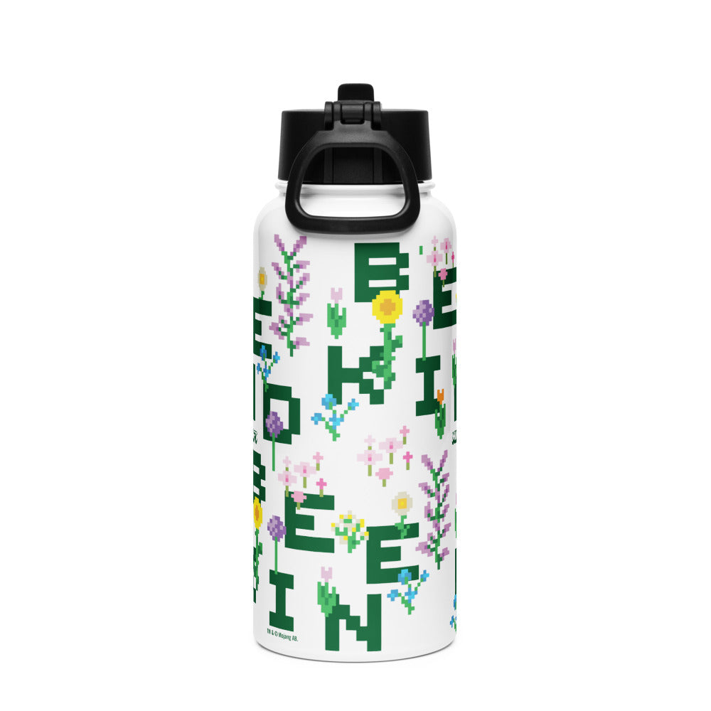 Minecraft Bee Kind Stainless Steel Water Bottle with a Straw Lid