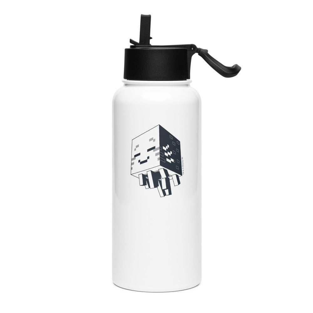Minecraft Ghastling Stainless Steel Water Bottle with a Straw Lid