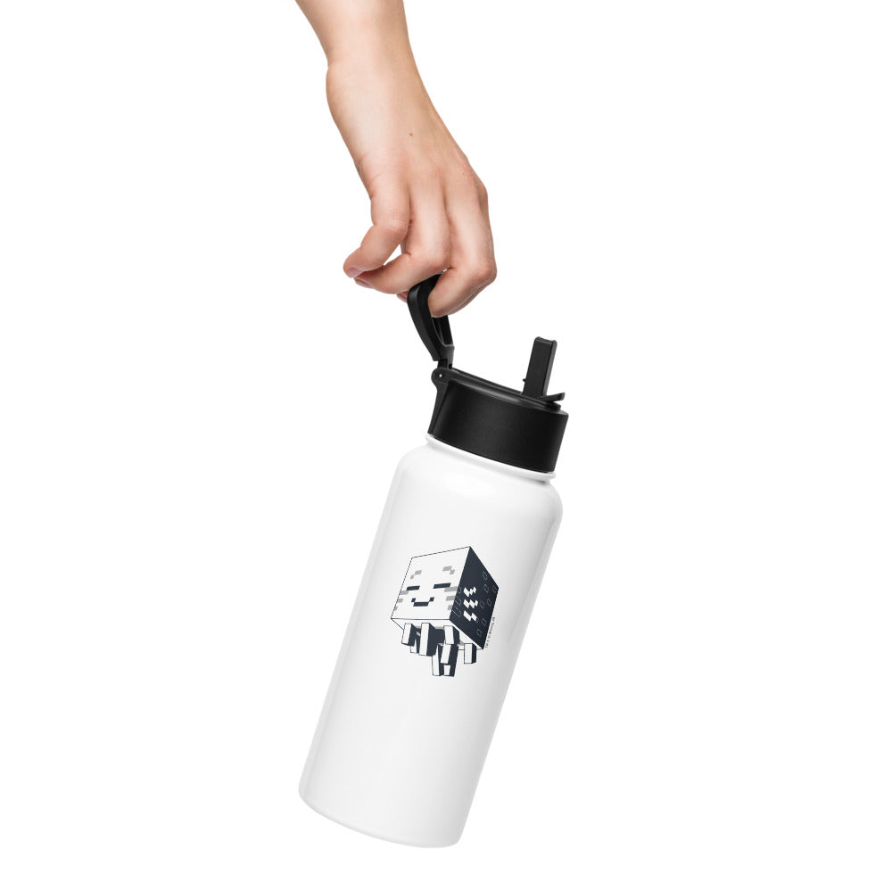 Minecraft Ghastling Stainless Steel Water Bottle with a Straw Lid