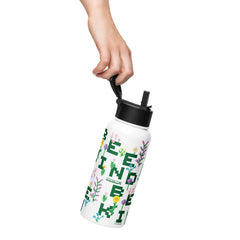 Minecraft Bee Kind Stainless Steel Water Bottle with a Straw Lid