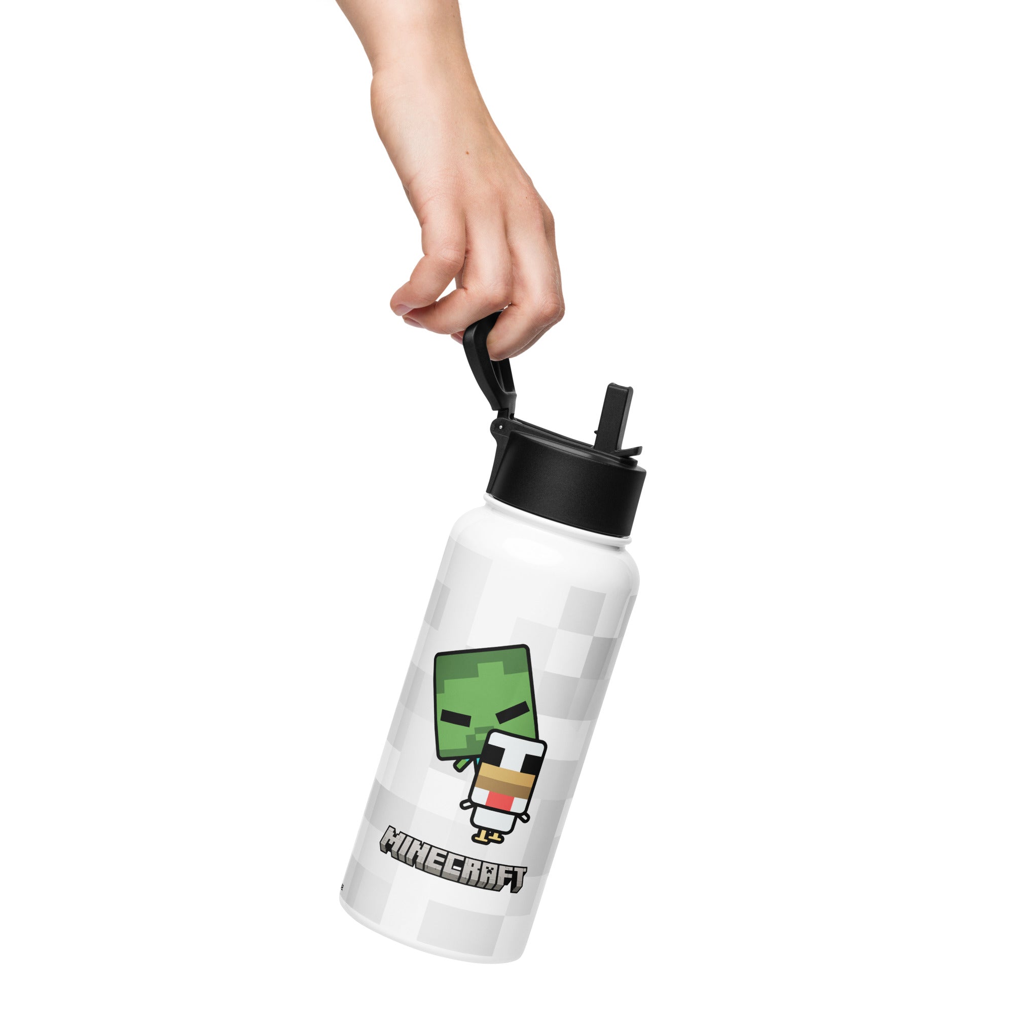Minecraft Water Bottle Chibi Chicken Jockey