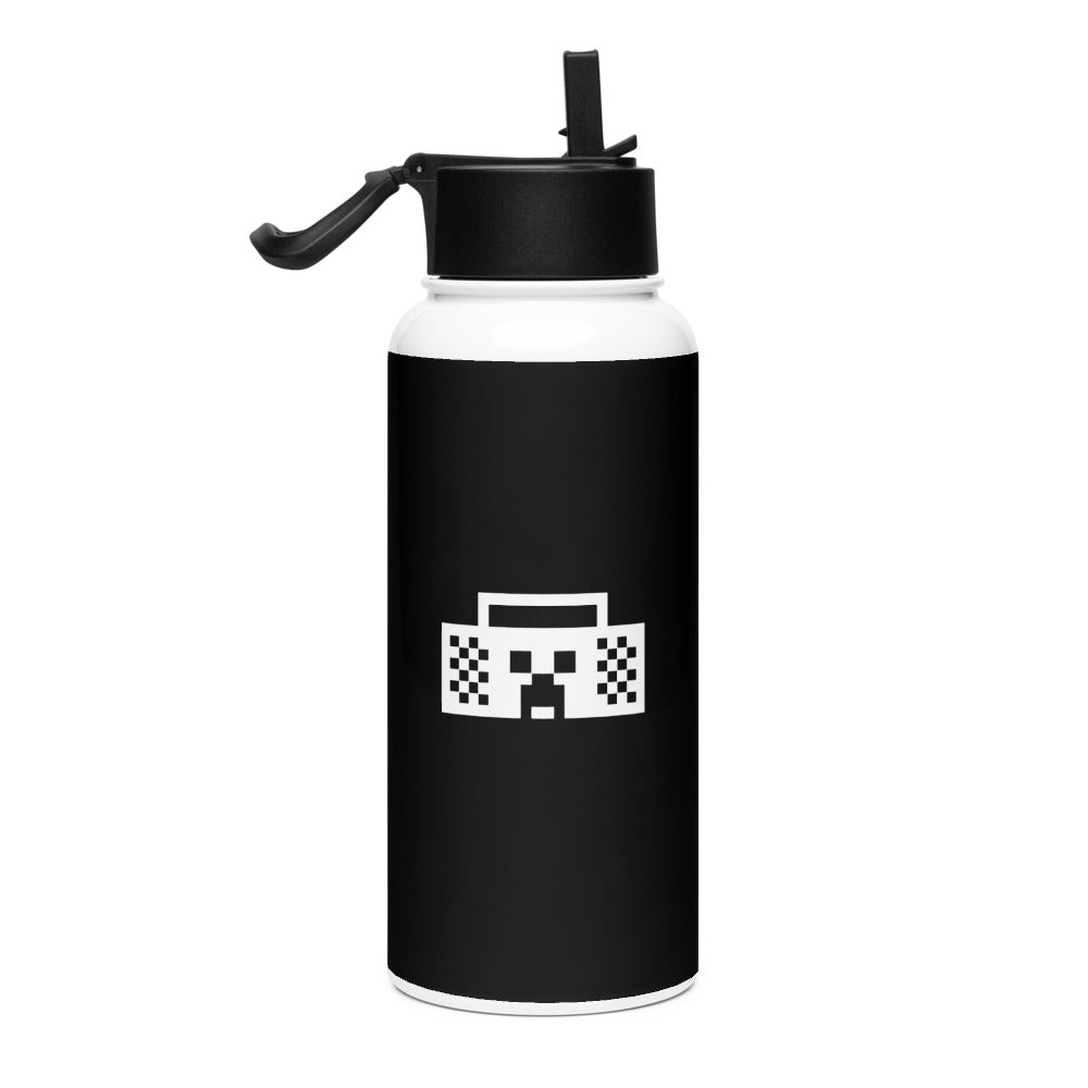 Minecraft Tuned In Creeper Stainless Steel Water Bottle with a Straw Lid
