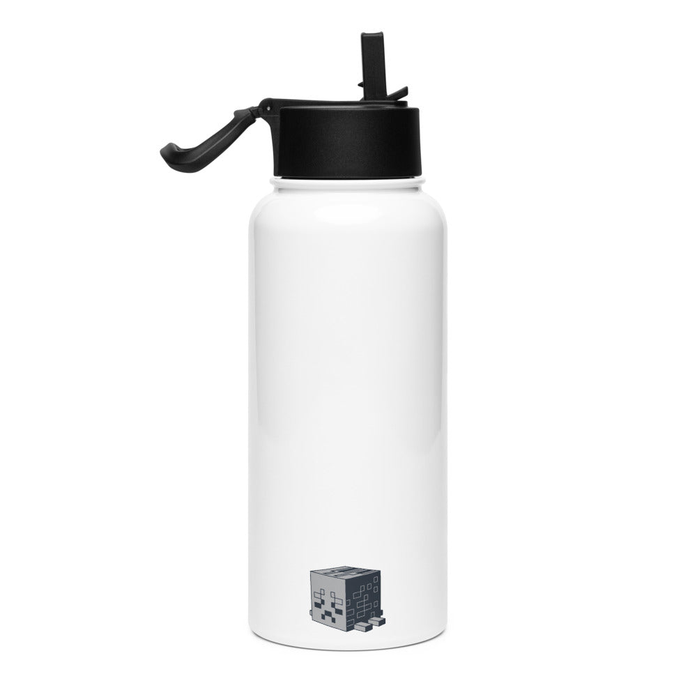 Minecraft Ghastling Stainless Steel Water Bottle with a Straw Lid