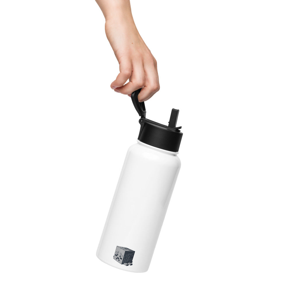 Minecraft Ghastling Stainless Steel Water Bottle with a Straw Lid
