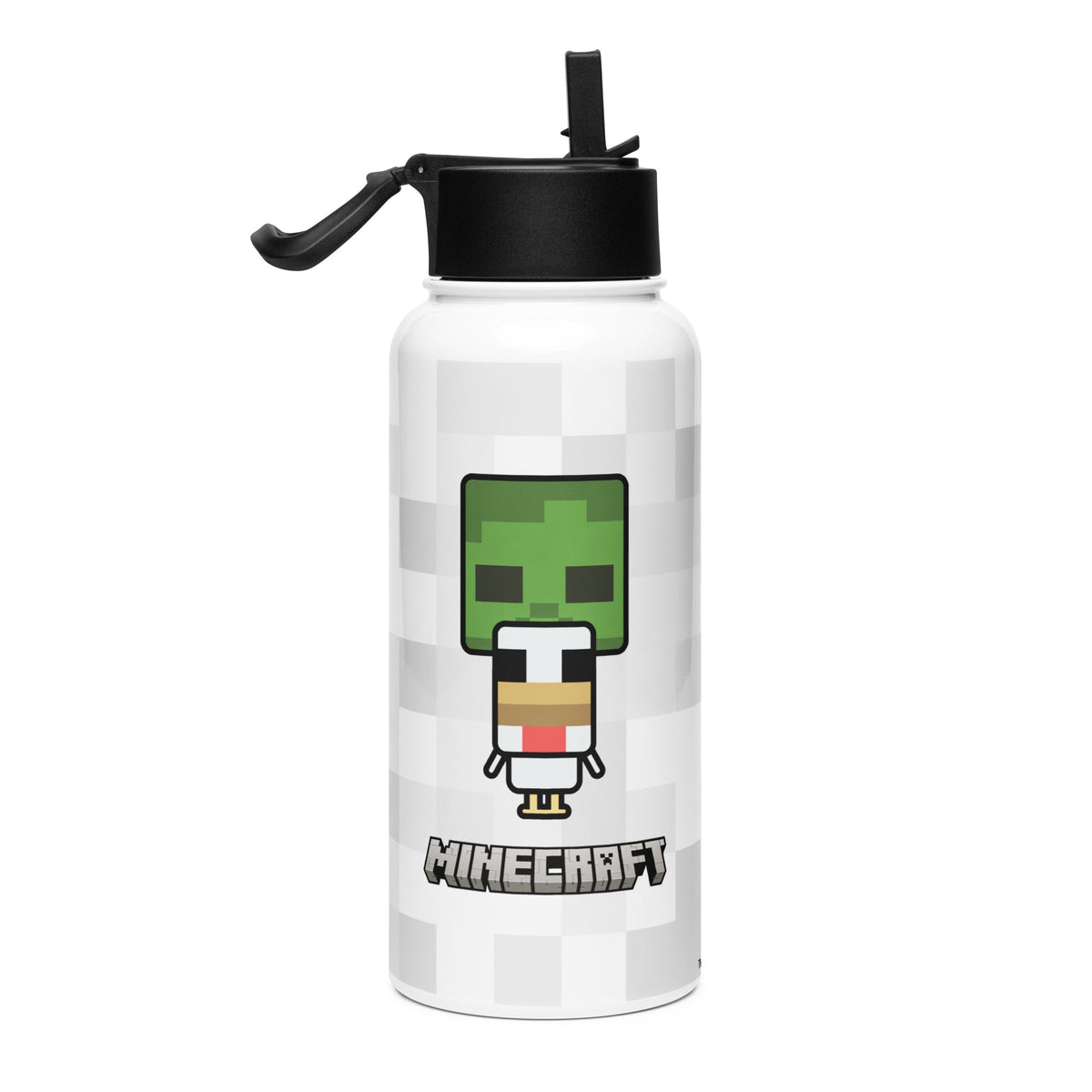 Minecraft Water Bottle Chibi Chicken Jockey