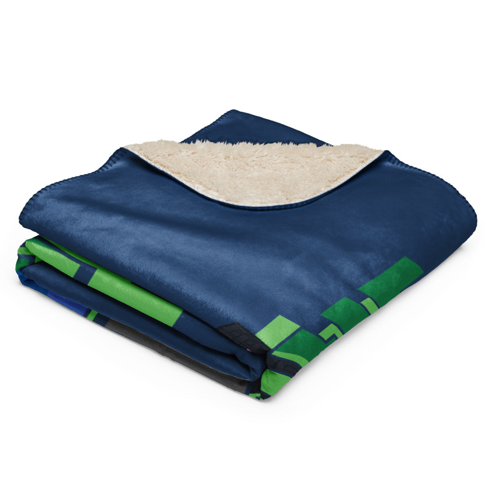 Minecraft Sleep Repeat Premium Sherpa Blanket