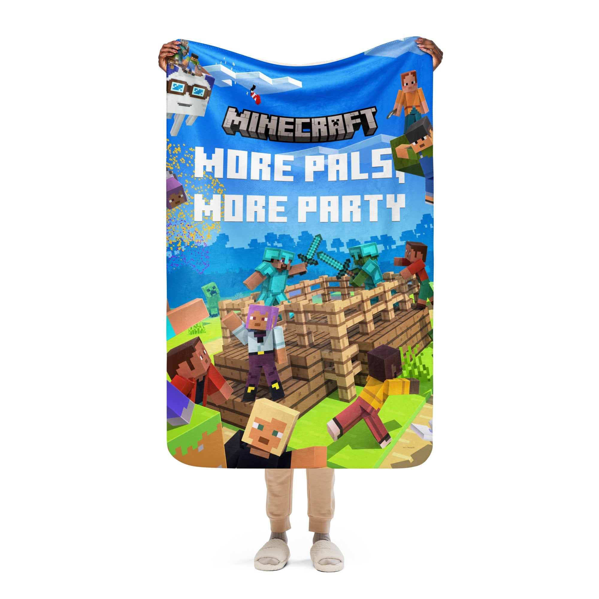 Minecraft Blanket Play Together More Pals, More Party