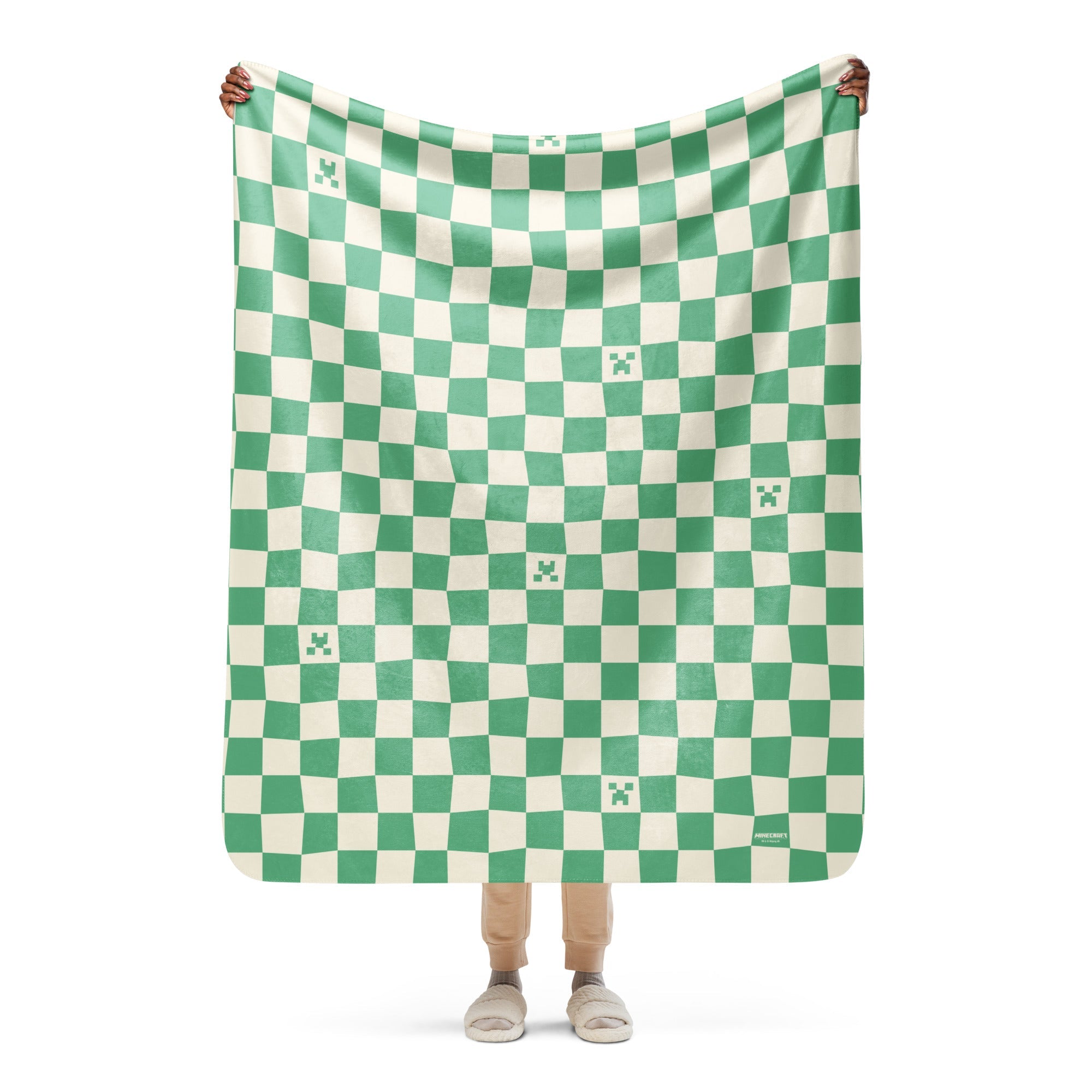 Minecraft Blanket Creeper Picnic Pattern