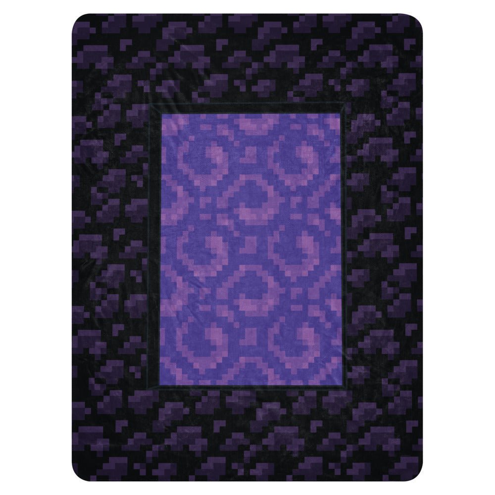 Minecraft Nether Portal Sherpa Blanket