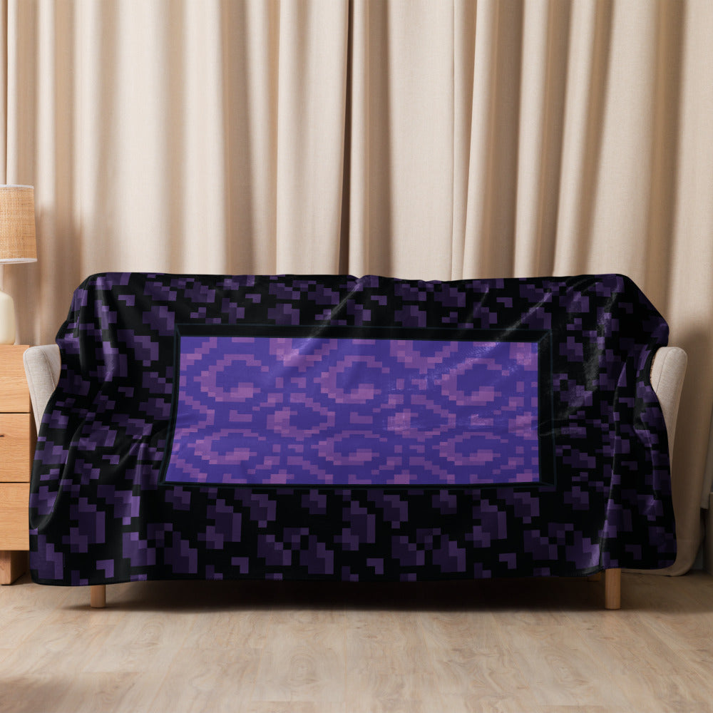 Minecraft Nether Portal Sherpa Blanket