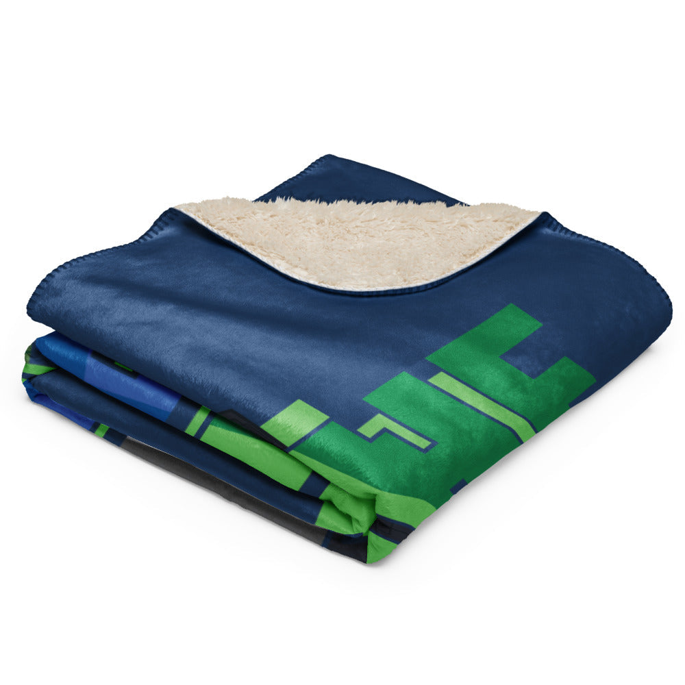 Minecraft Sleep Repeat Premium Sherpa Blanket