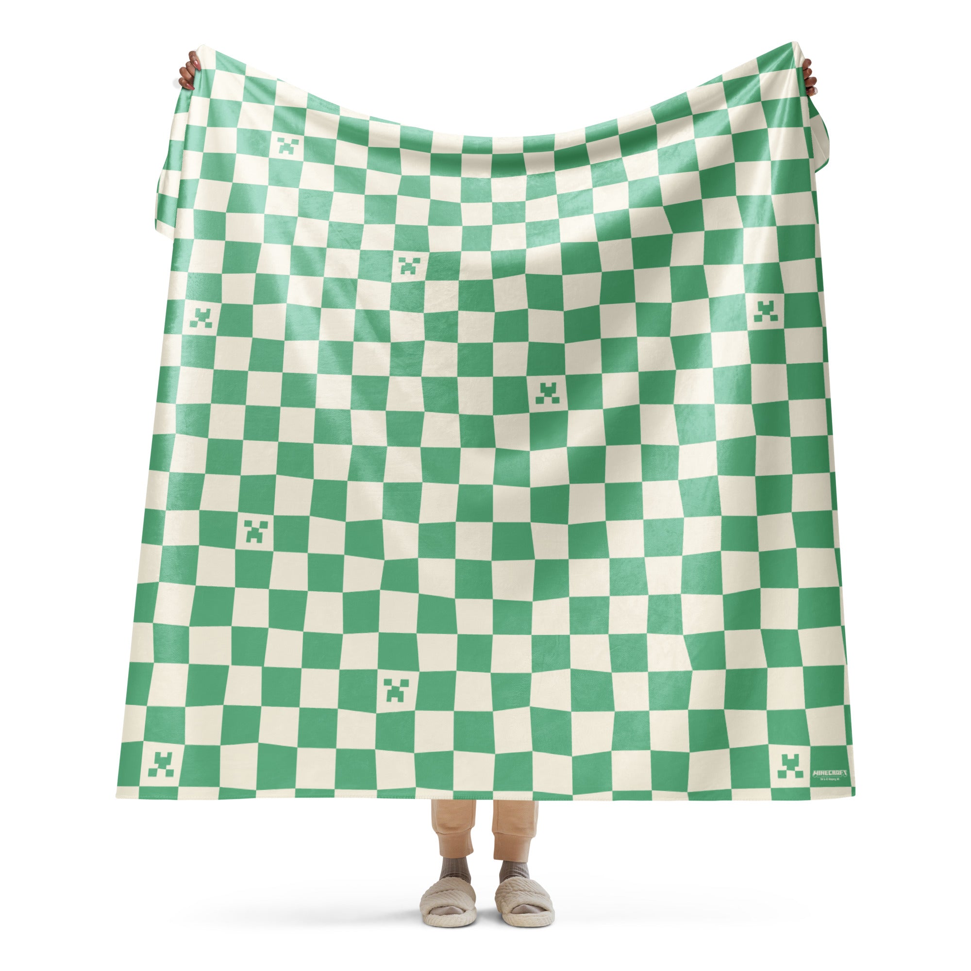 Minecraft Blanket Creeper Picnic Pattern