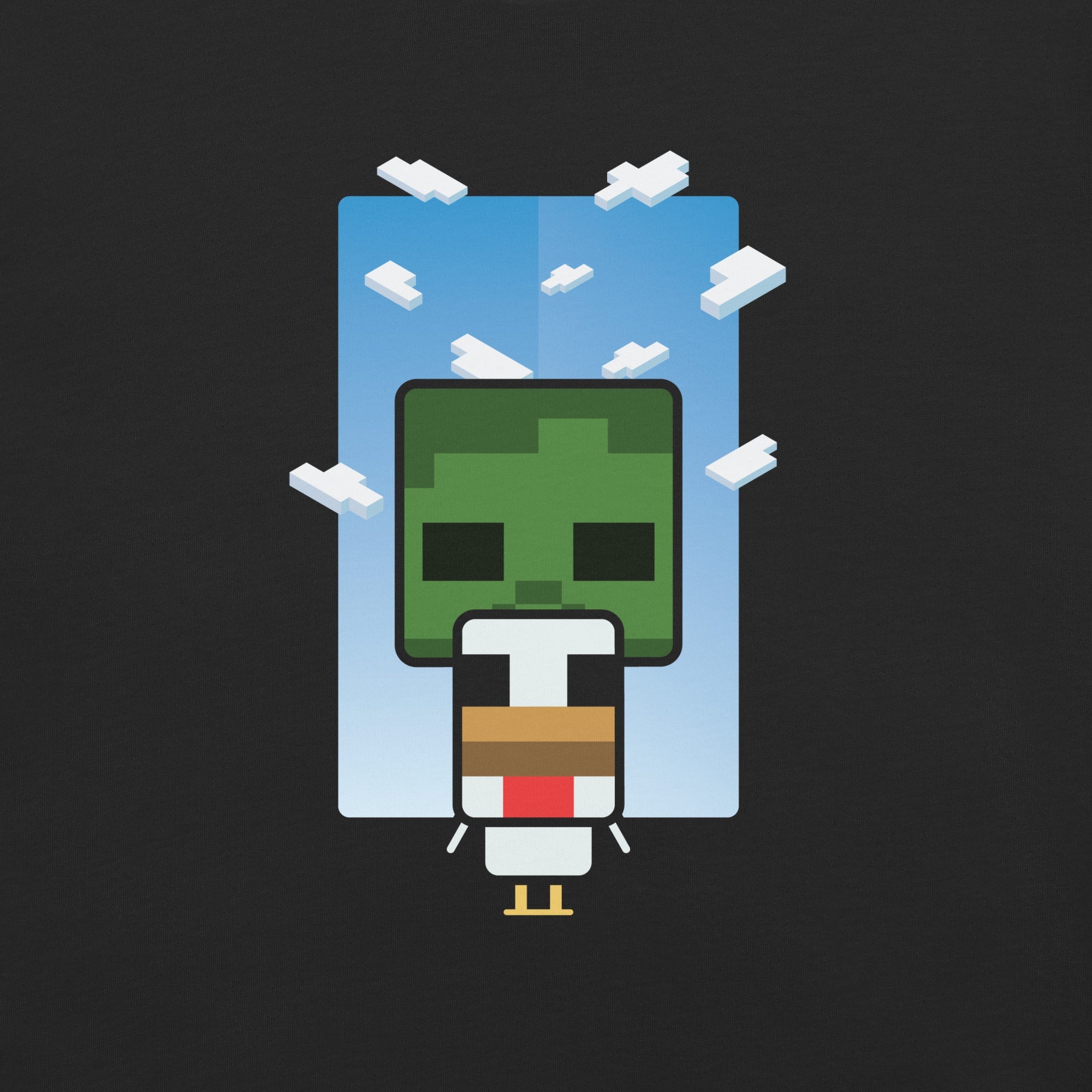 Minecraft Comfort Colors T-Shirt Chibi Chicken Jockey