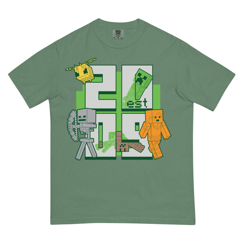 Minecraft Est. 2009 Stacked Unisex Comfort Colors T-Shirt