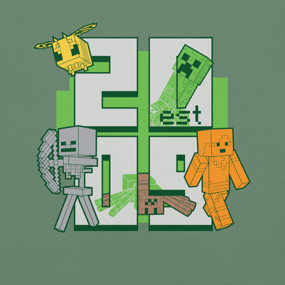 Minecraft Est. 2009 Stacked Unisex Comfort Colors T-Shirt