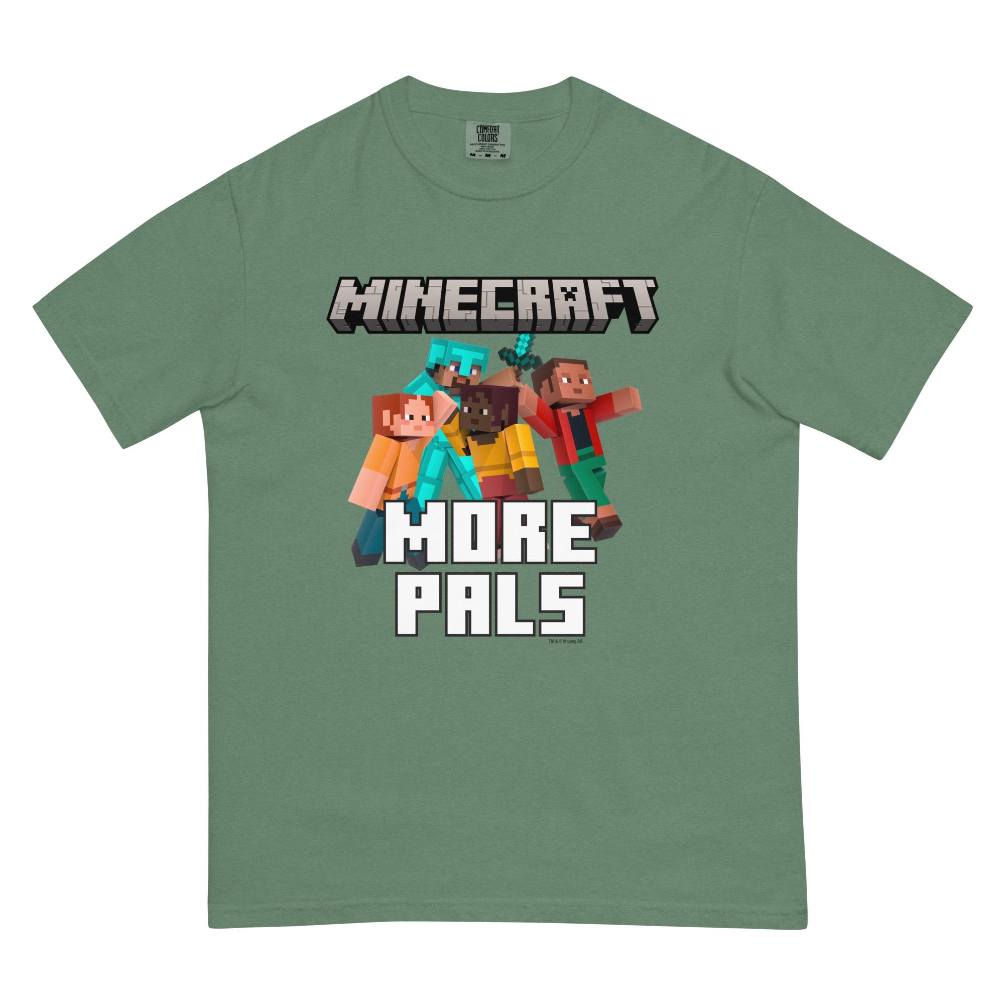 Minecraft Adult Comfort Colors T-Shirt Play Together More Pals