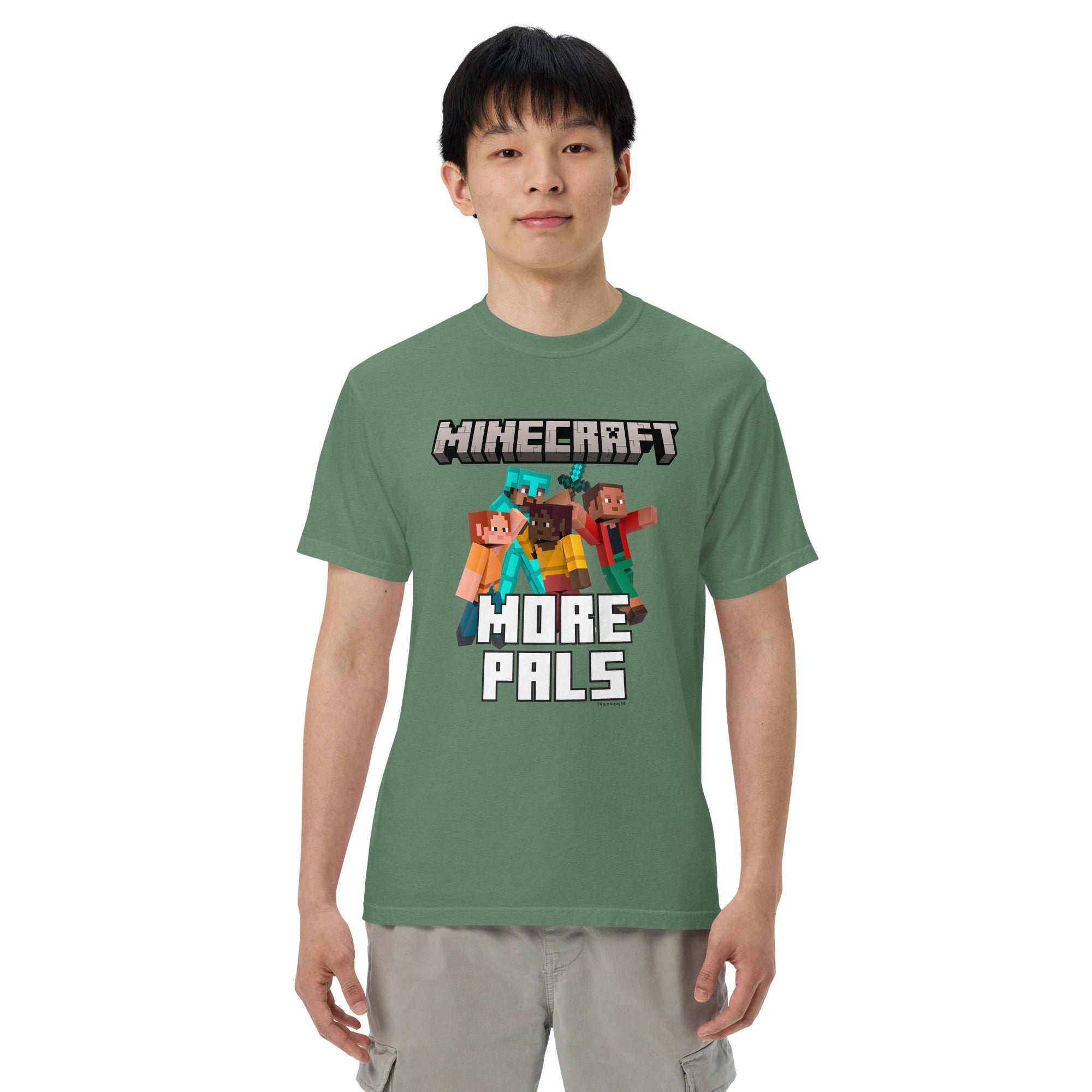 Minecraft Adult Comfort Colors T-Shirt Play Together More Pals