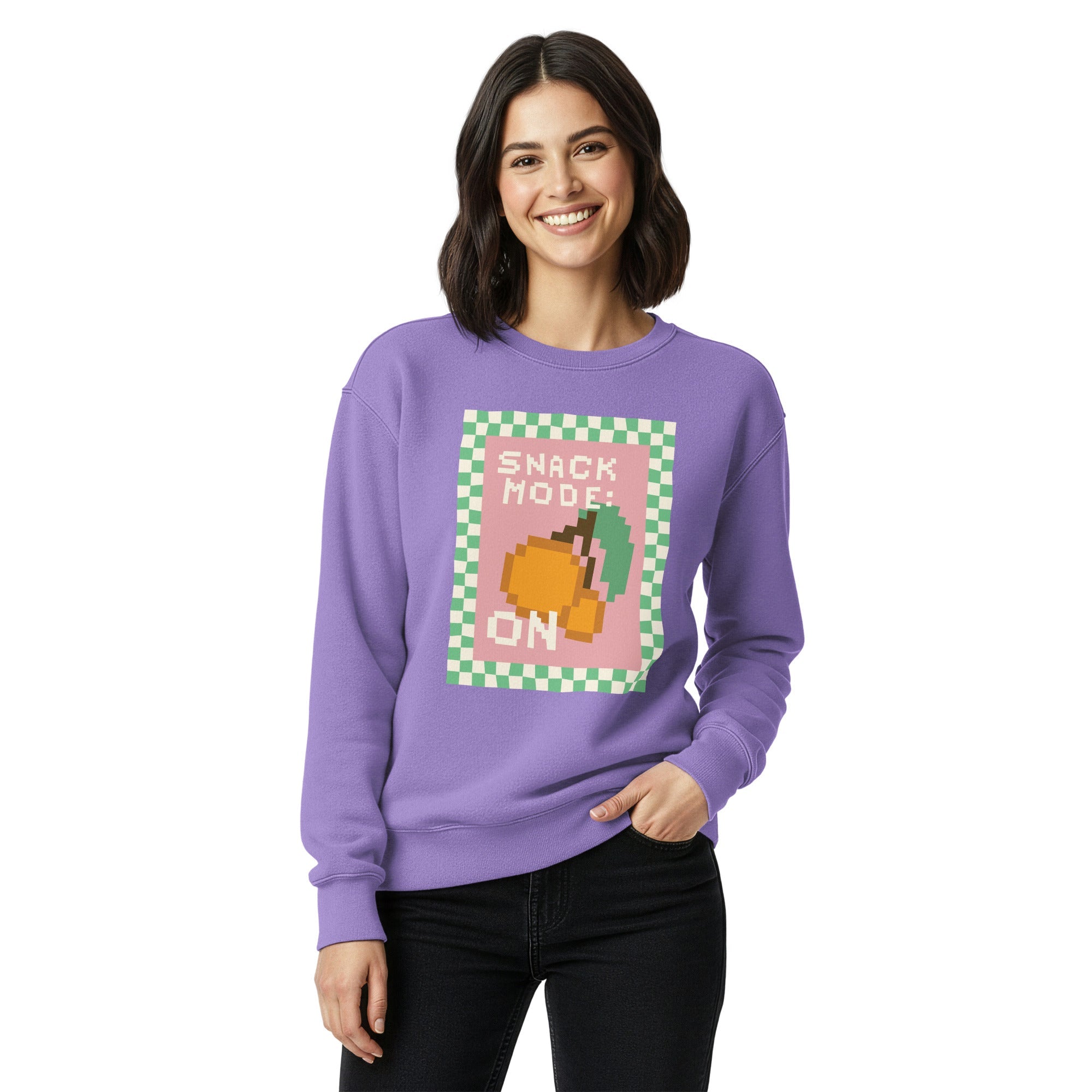 Minecraft Comfort Colors Sweatshirt Snack Mode On