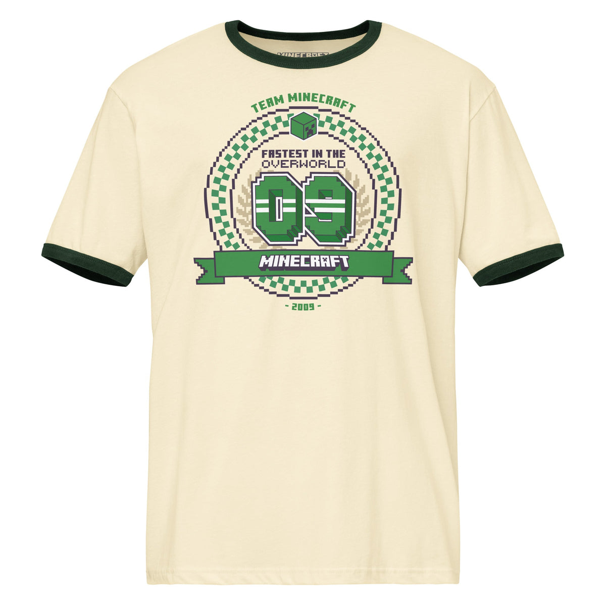 Minecraft Ringer T-Shirt Fastest In The Overworld