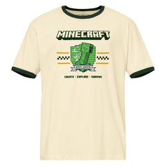 Minecraft Ringer T-Shirt Create, Explore, Survive