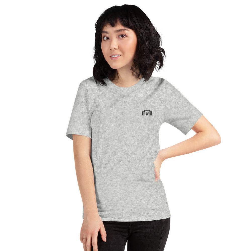 Minecraft Tuned In Creeper Embroidered Adult T-Shirt