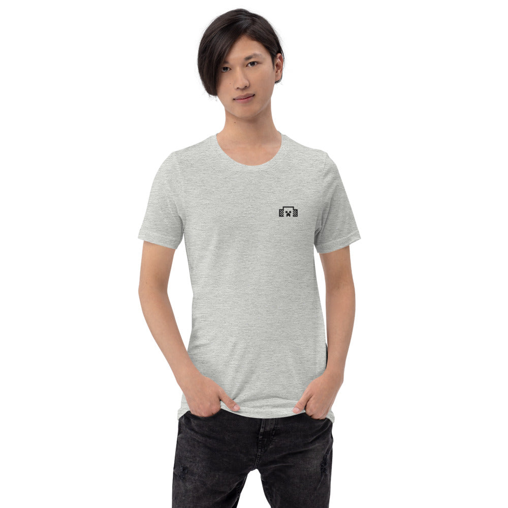 Minecraft Tuned In Creeper Embroidered Adult T-Shirt