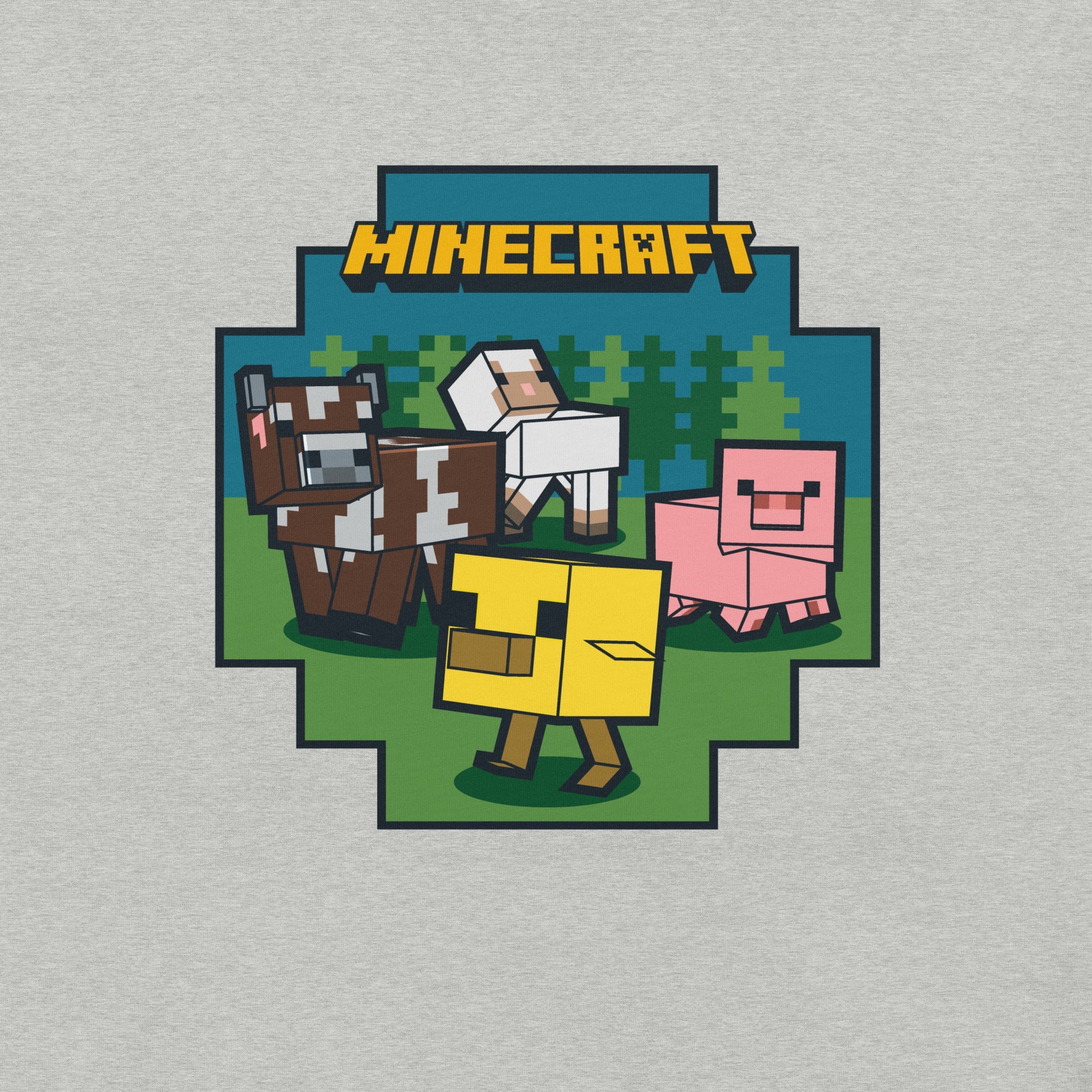 Minecraft Adult T-Shirt Farm Animals