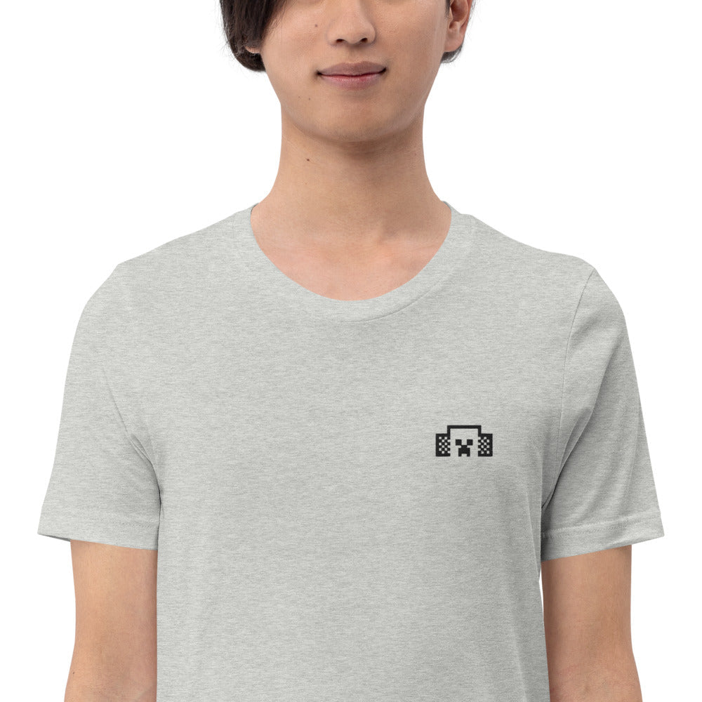 Minecraft Tuned In Creeper Embroidered Adult T-Shirt