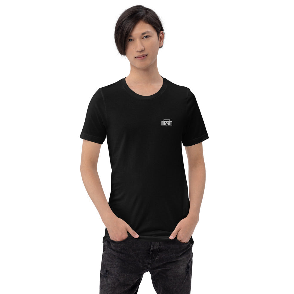Minecraft Tuned In Creeper Embroidered Adult T-Shirt