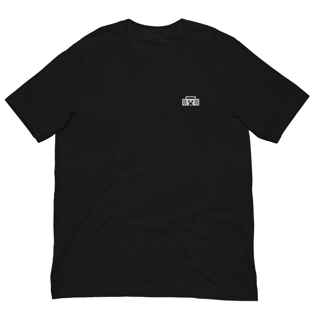 Minecraft Tuned In Creeper Embroidered Adult T-Shirt
